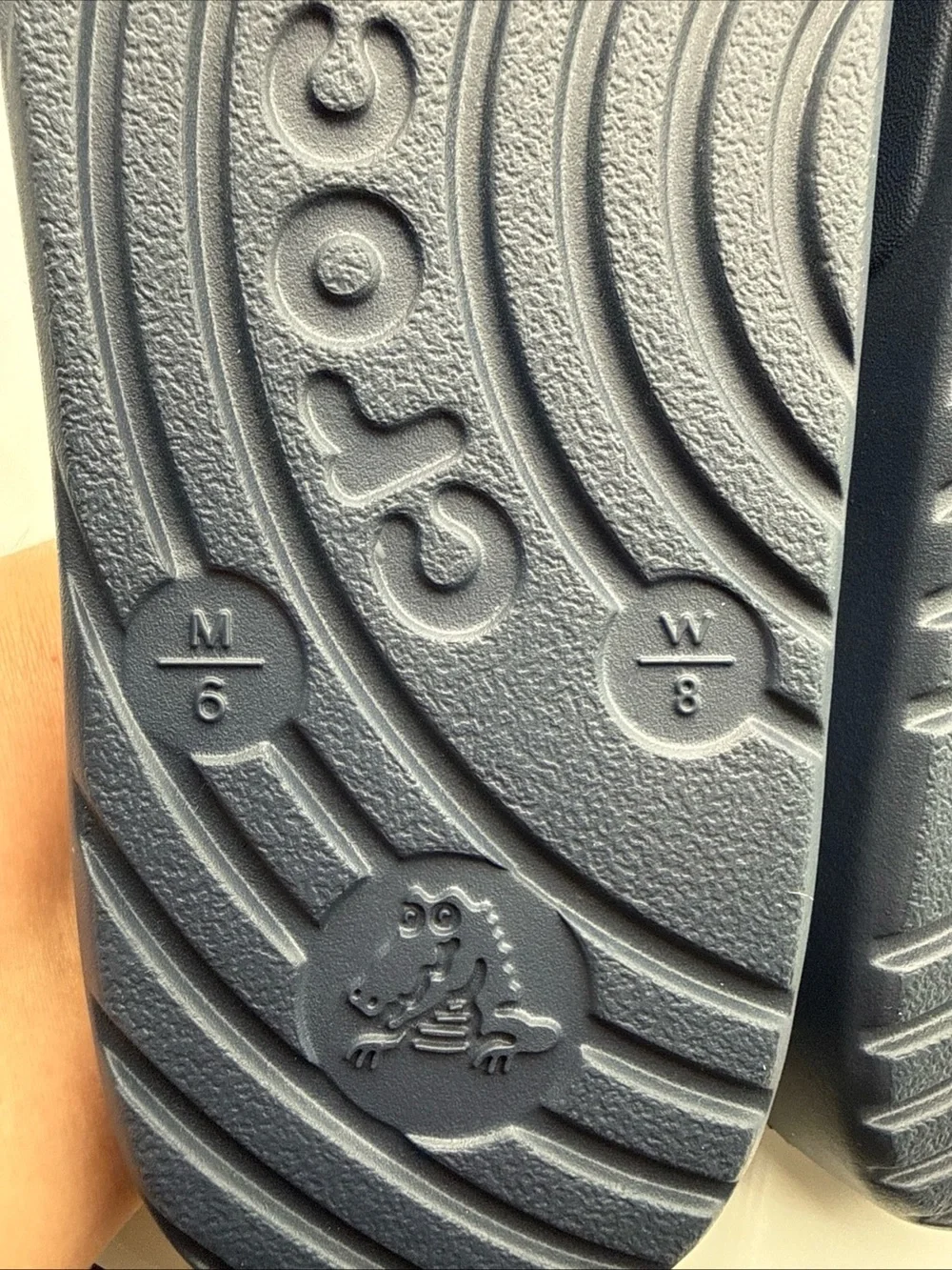 Crocs Slides Sandals Summer Shoes Comfort Casual Navy Dark Blue Mens 6  Womens 8